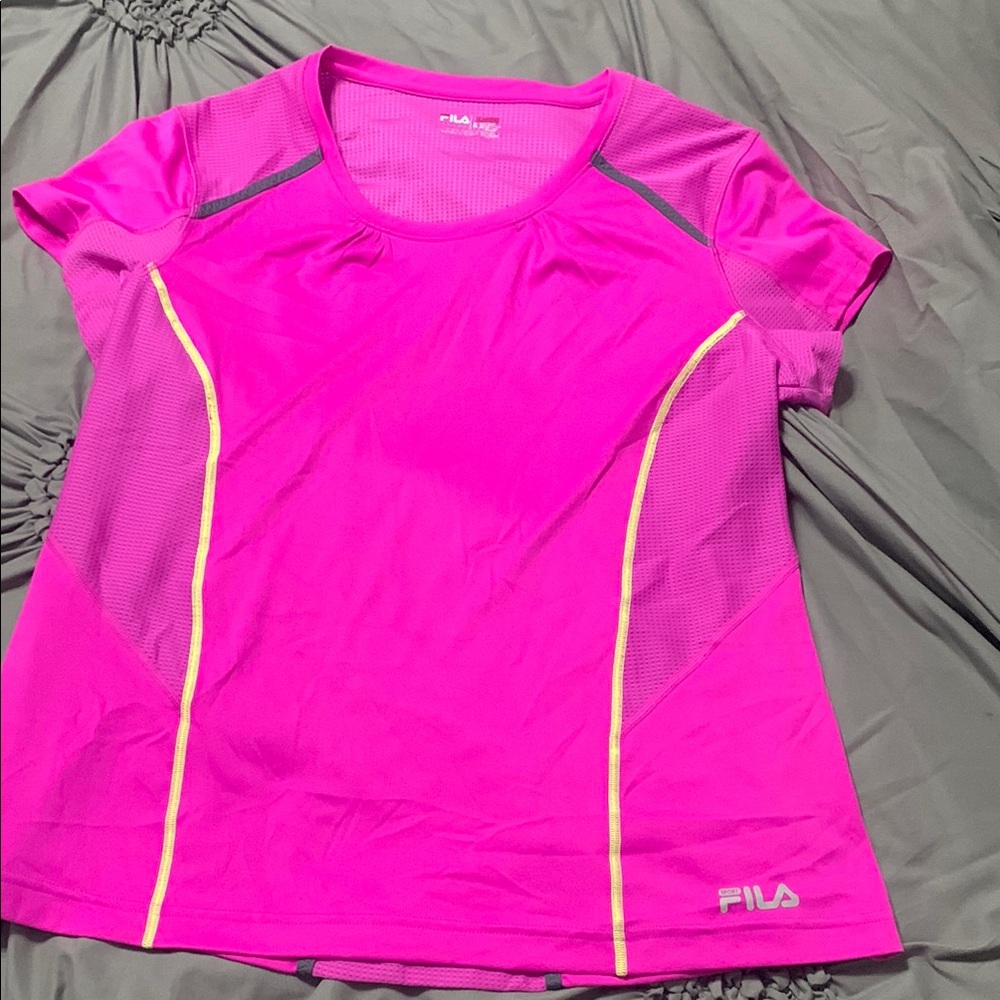 Fila Pink Fitted Short Sleeve T-Shirt